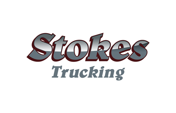 Stokes trucking logo displayed on vinyl decals.