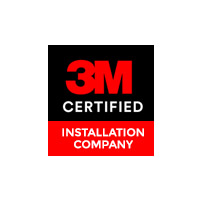 3M Certified Installation Company logo with "3M" in red and "Certified Installation Company" in white on a black and red background.