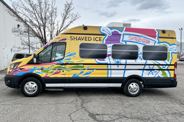 Van wrap photo - Snowie Shaved Ice Ford Transit Van with full auto wrap